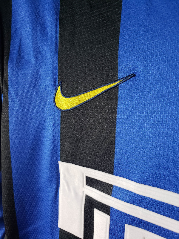 Camisa Inter de Milão 1998 Manga Longa - Retrô Nike - Azul e preta