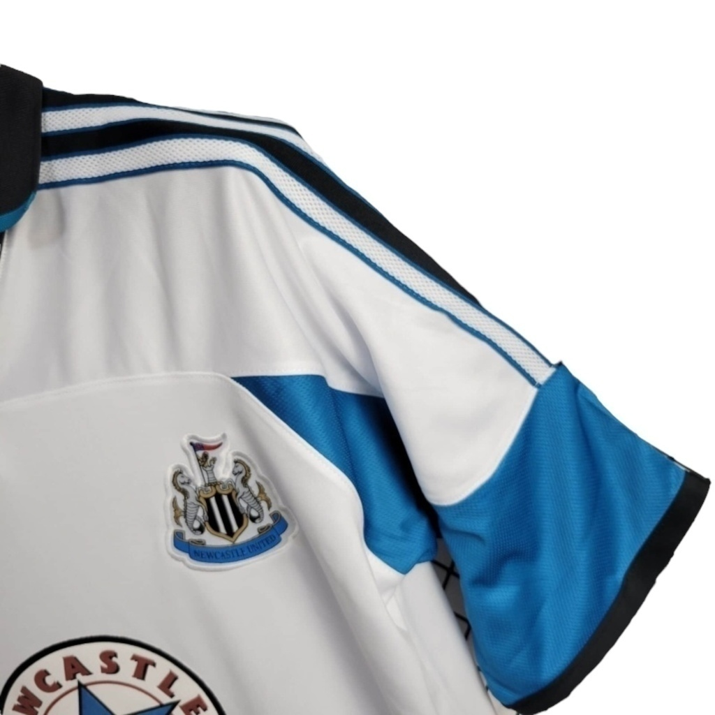Camisa Newcastle II 1999/2000 - Retrô Adidas - Branca com detalhes em azul