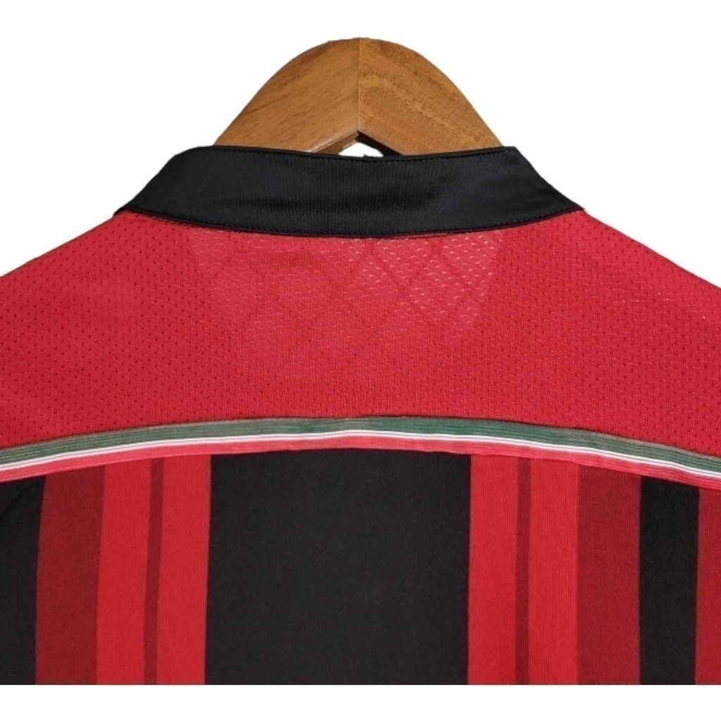 Camisa AC Milan I 2014/2015 - Retrô Adidas - Vermelha e preta com detalhes em branco