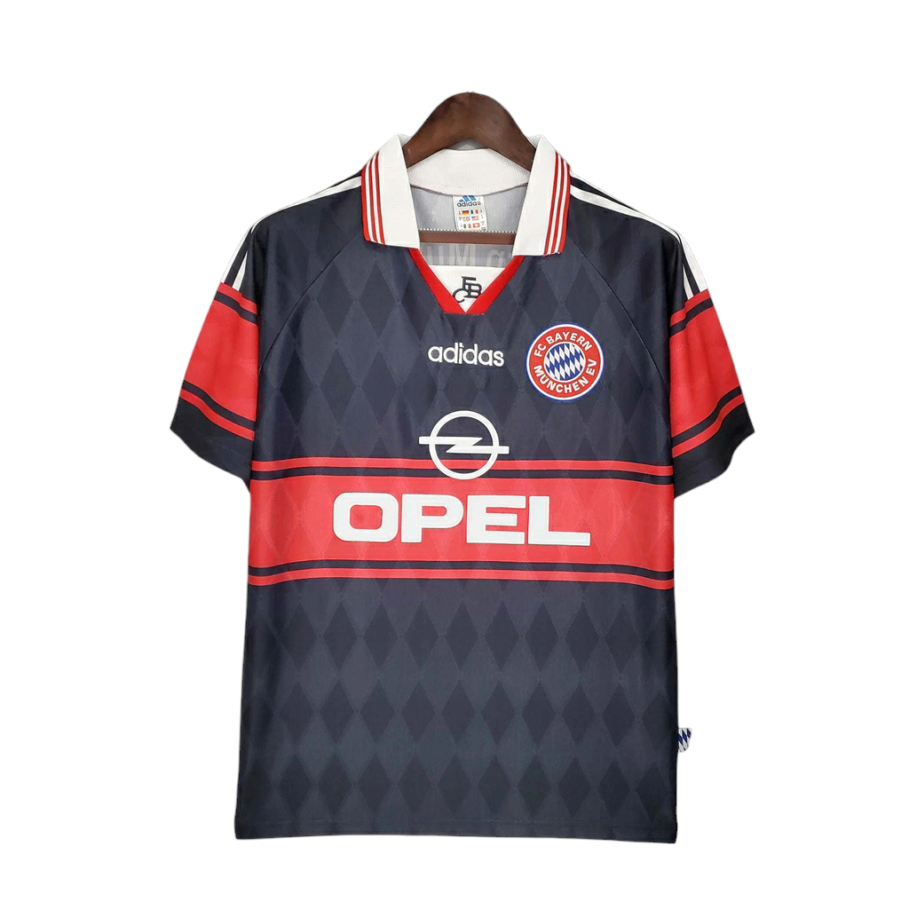 Camisa Bayern Munich 1997/1999 - Retrô Adidas - Preta e vermelha