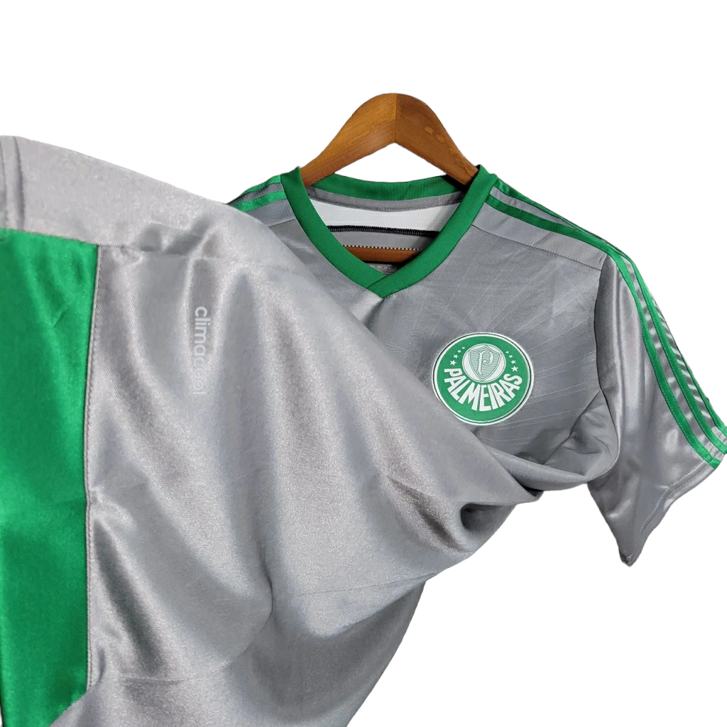 Camisa Palmeiras III 2015 - Retrô Puma - Cinza com detalhes em verde
