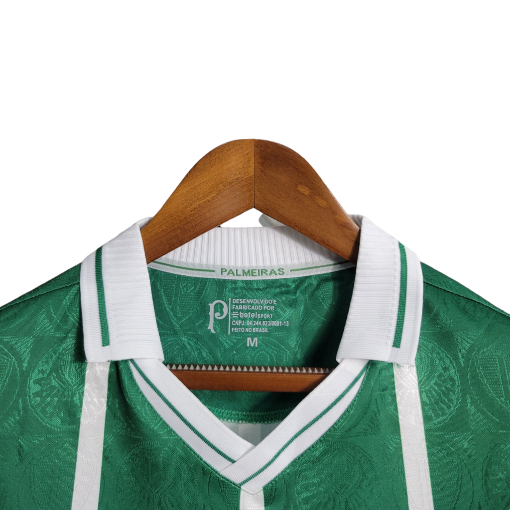 Camisa Palmeiras I 1993 - Retrô - Verde com listras em branco