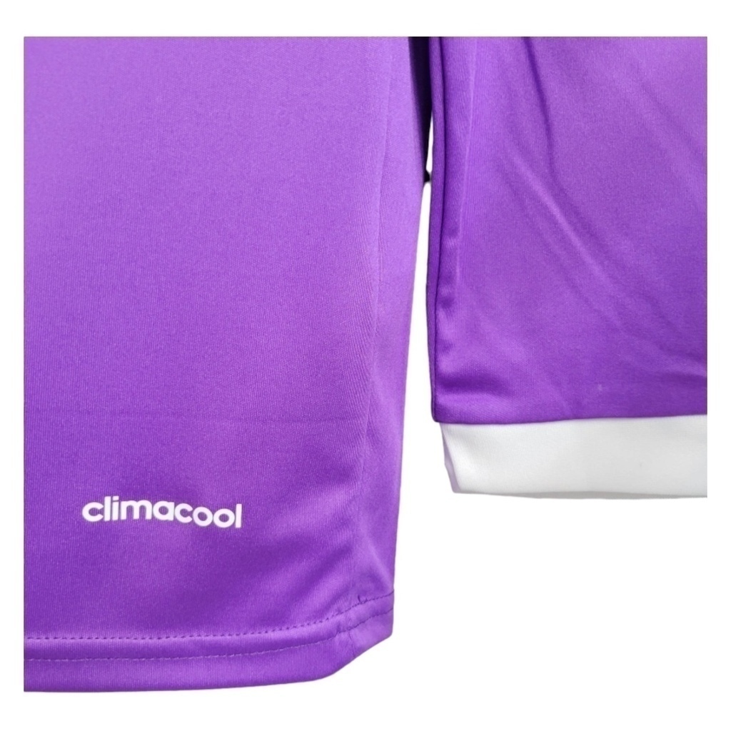 Camisa Real Madrid II 2016/2017 Manga Longa - Retrô Adidas - Roxa com detalhes em branca