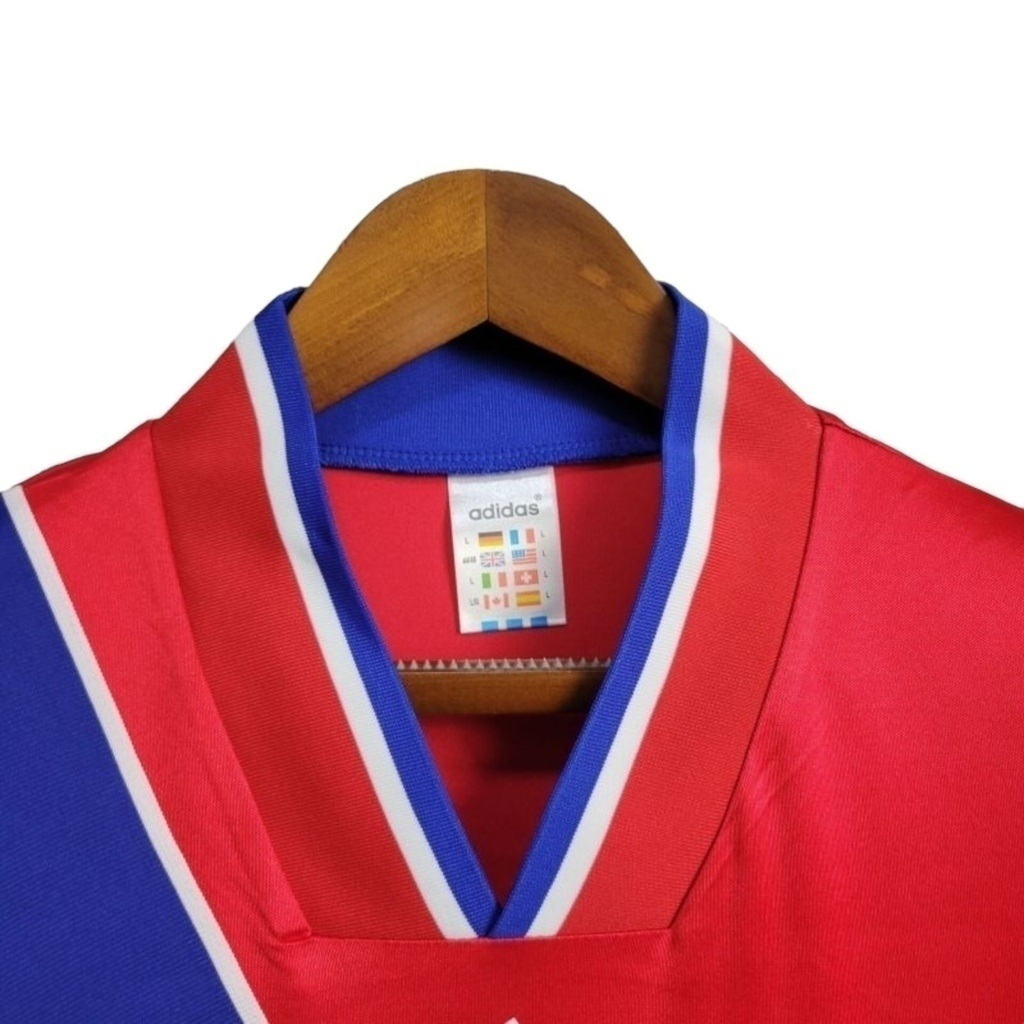 Camisa Bayern Munich I 1993/1995 - Retrô Adidas - Azul e vermelha