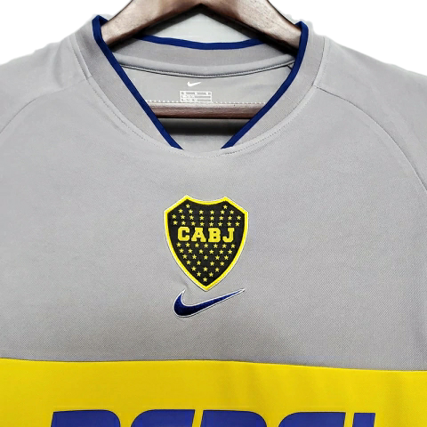Camisa Boca Juniors 2002 - Retrô Nike - Cinza
