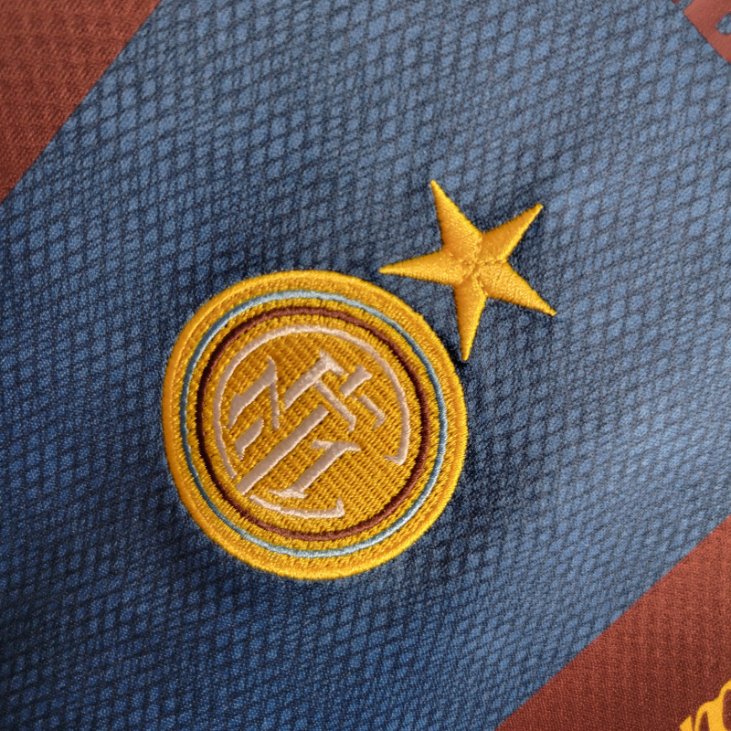 Camisa Inter de Milão Treino 1994/1995 - Retrô Umbro - Marrom e cinza