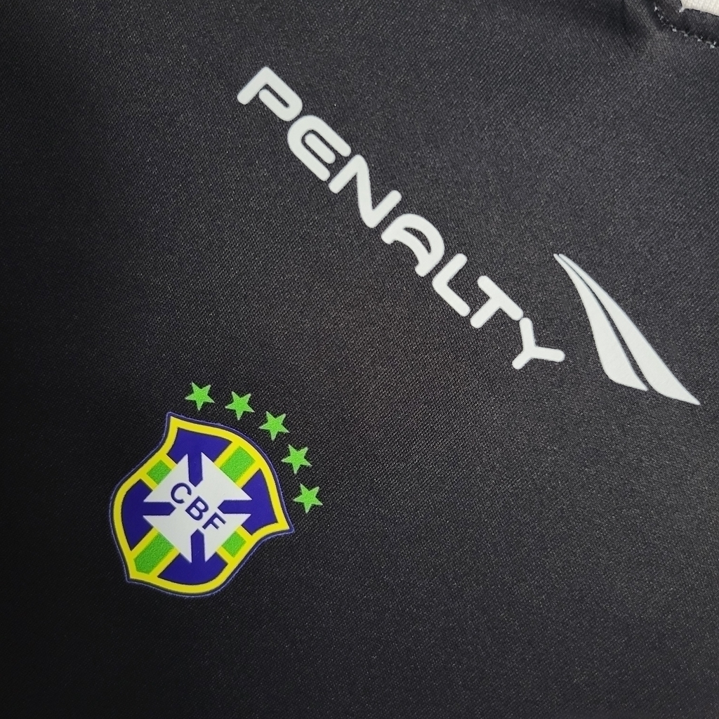 Camisa Vasco da Gama I 2010 - Retrô Penalty - Preta com detalhes em branco e com patrocínio