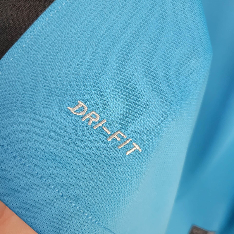 Camisa Barcelona II 2015/2016 - Retrô Nike - Azul com detalhes em preto