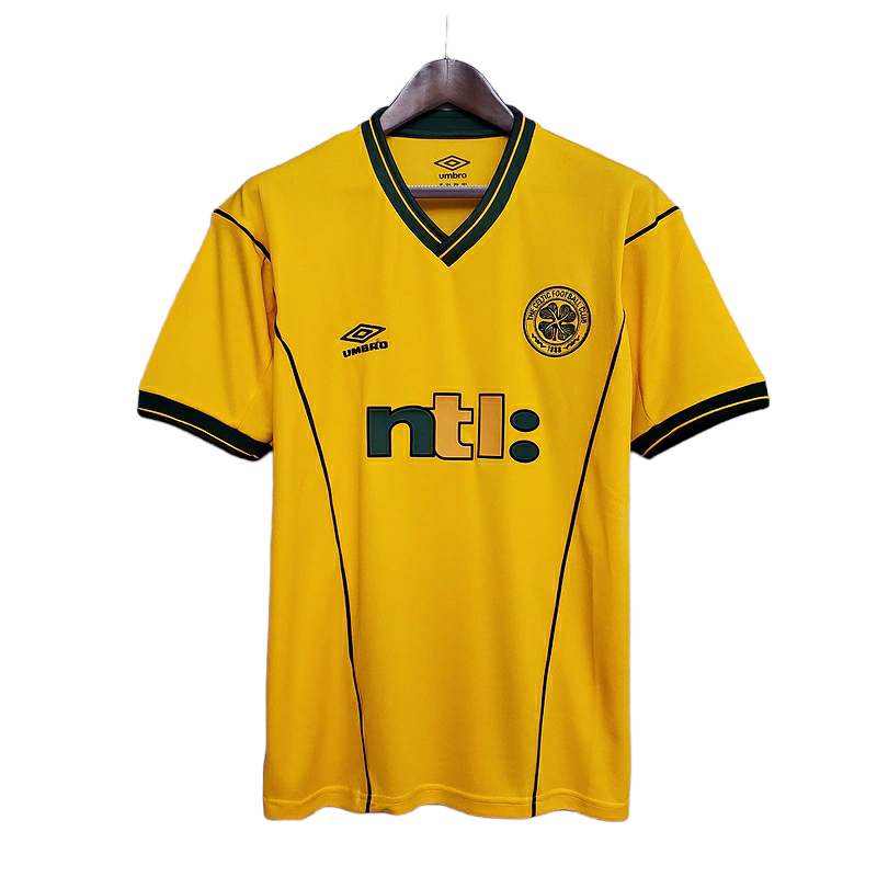 Camisa Celtic 2001/2003 - Retrô Umbro - Amarela