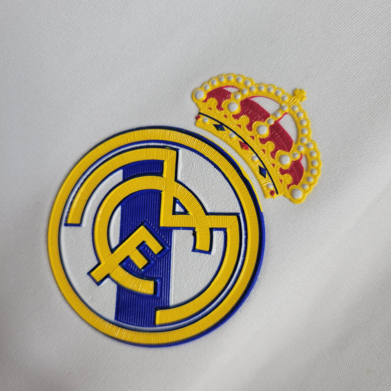 Camisa Real Madrid I 2011/2012 Manga Longa - Retrô Adidas - Branca com detalhes em dourado