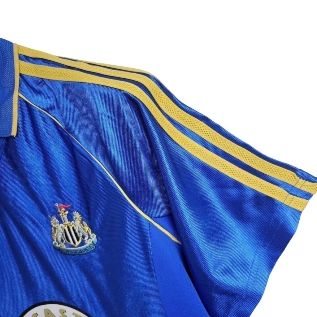 Camisa Newcastle II 1998/1999 - Retrô Adidas - Azul com detalhes em dourado