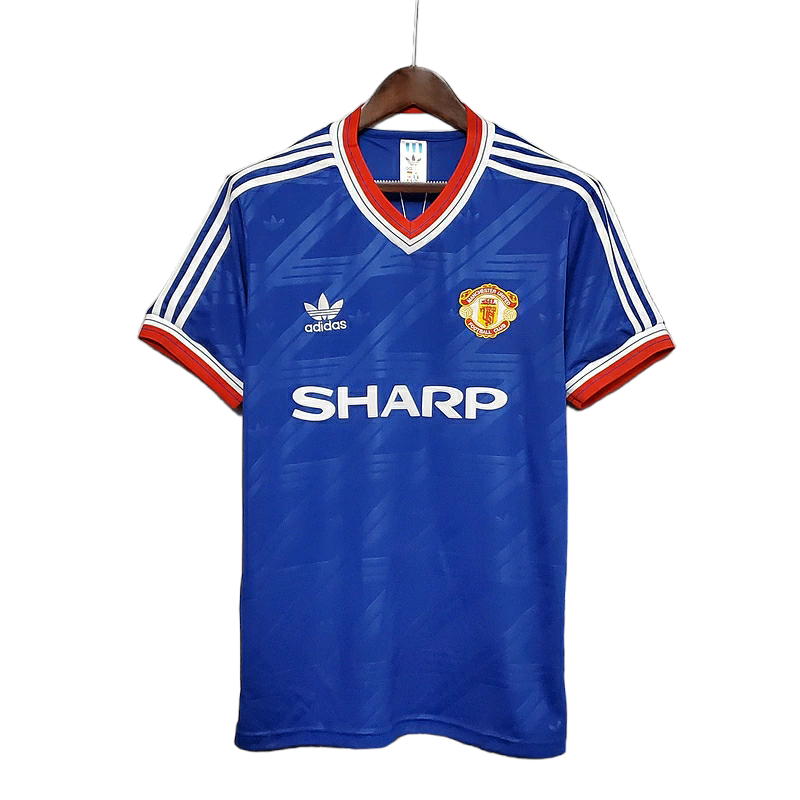 Camisa Manchester United 1986/1988 - Retrô Adidas - Azul