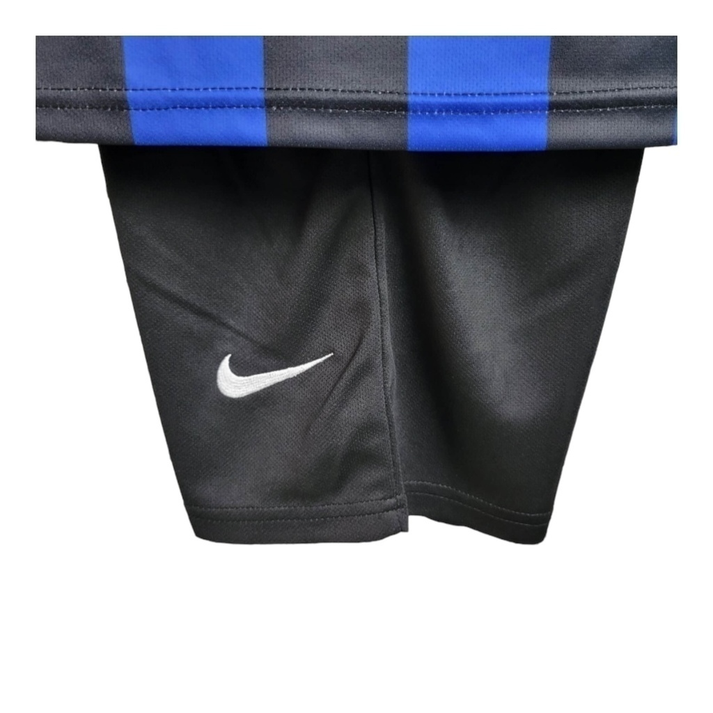 Conjunto Infantil Inter de Milão I 2009/2010 - Retrô Nike - Azul com detalhes em preto e branco