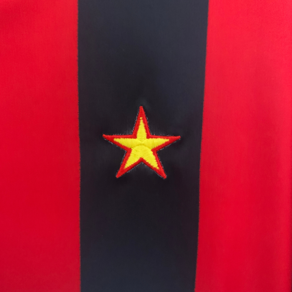 Camisa AC Milan 1990/1991 - Retrô Adidas - Vermelha e preta