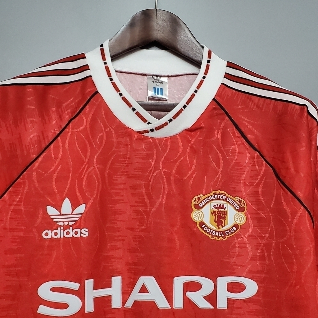 Camisa Manchester United I Retrô 1990/1992 - Retrô Adidas - Vermelha