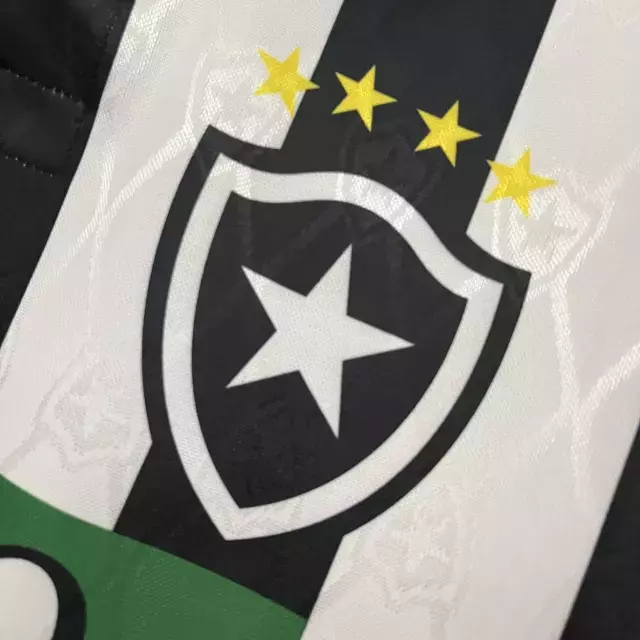 Camisa Botafogo l 1995 - Retrô Finta - Preta e Branca