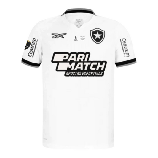 Camisa Botafogo III 24/25 Edição da Final da Libertadores 2024 - Torcedor Reebok Masculina - Branca com detalhes em preto