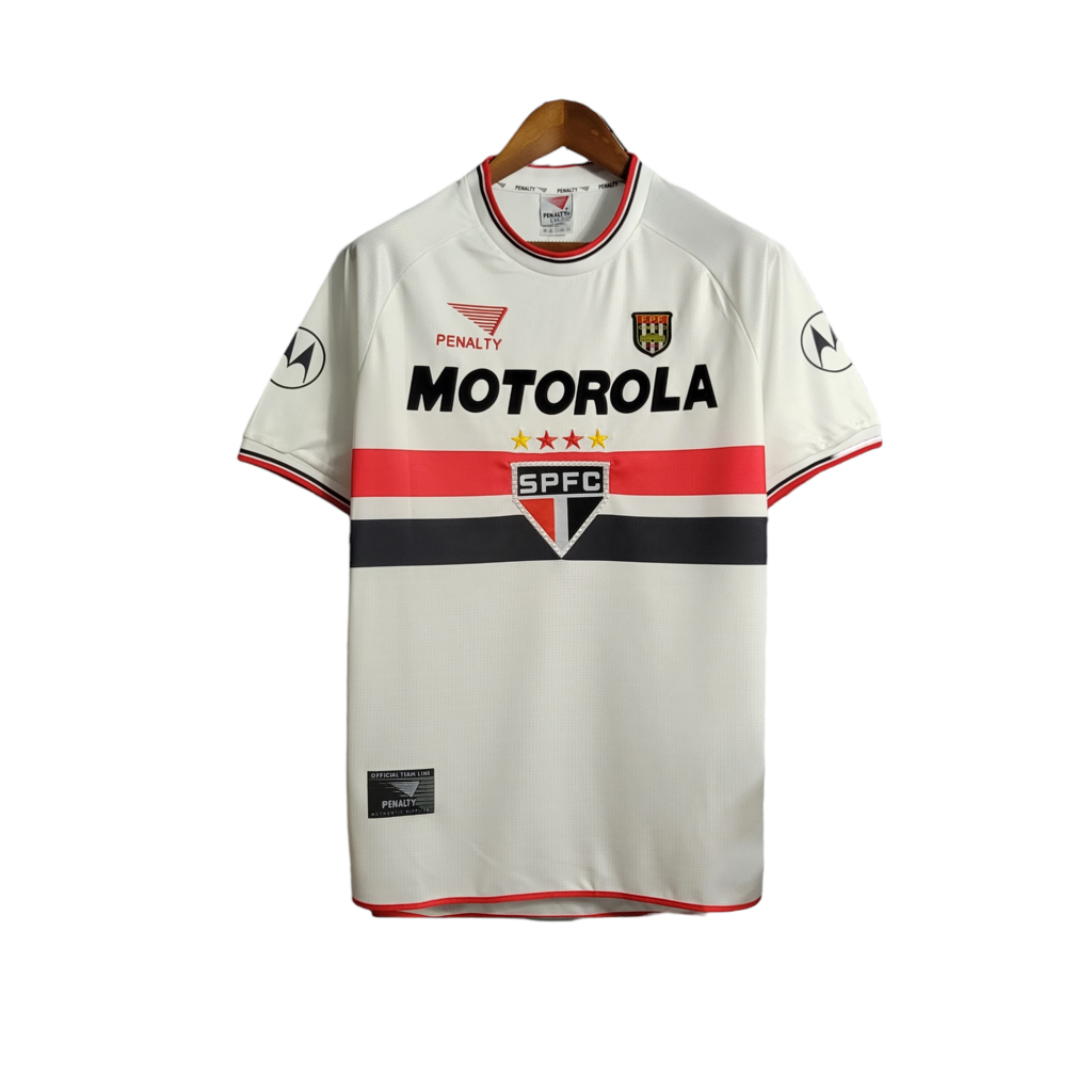 Camisa São Paulo I 2000 - Retrô Penalty - Branca com símbolo do Paulistão