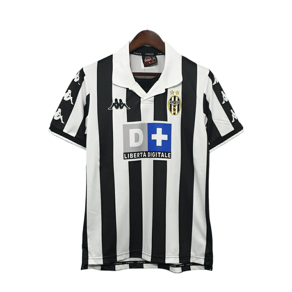 Camisa Juventus I 1999/2000 - Retrô Kappa - Preta e branca