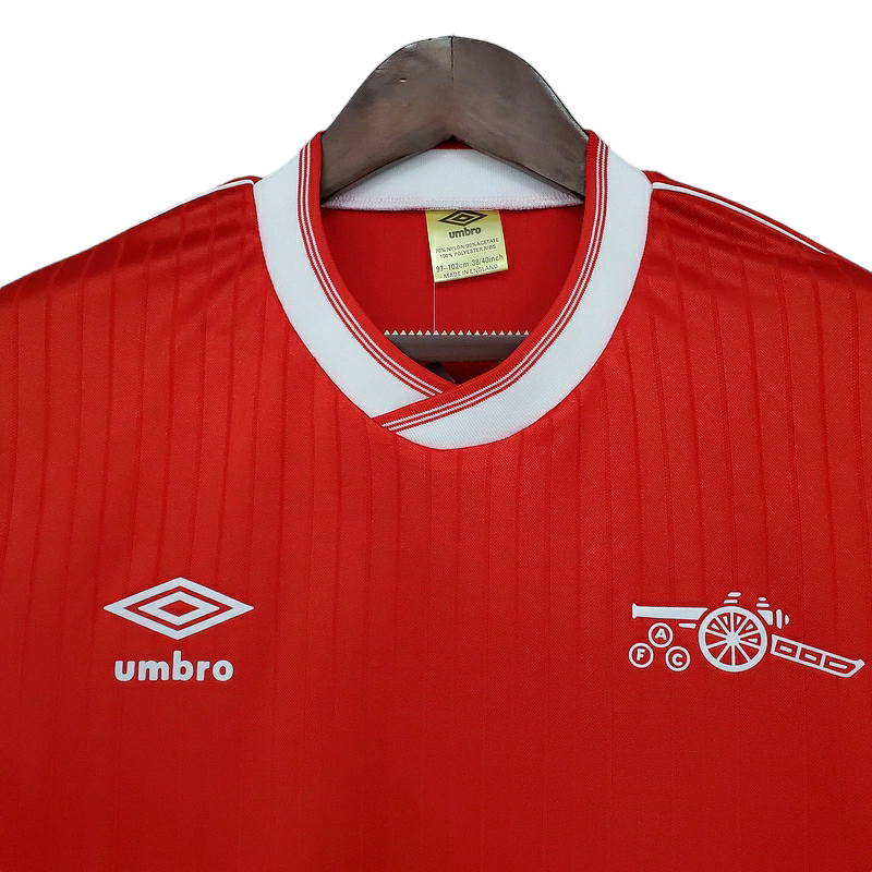 Camisa Arsenal 1983/1986 - Retrô Umbro - Vermelha e Branca