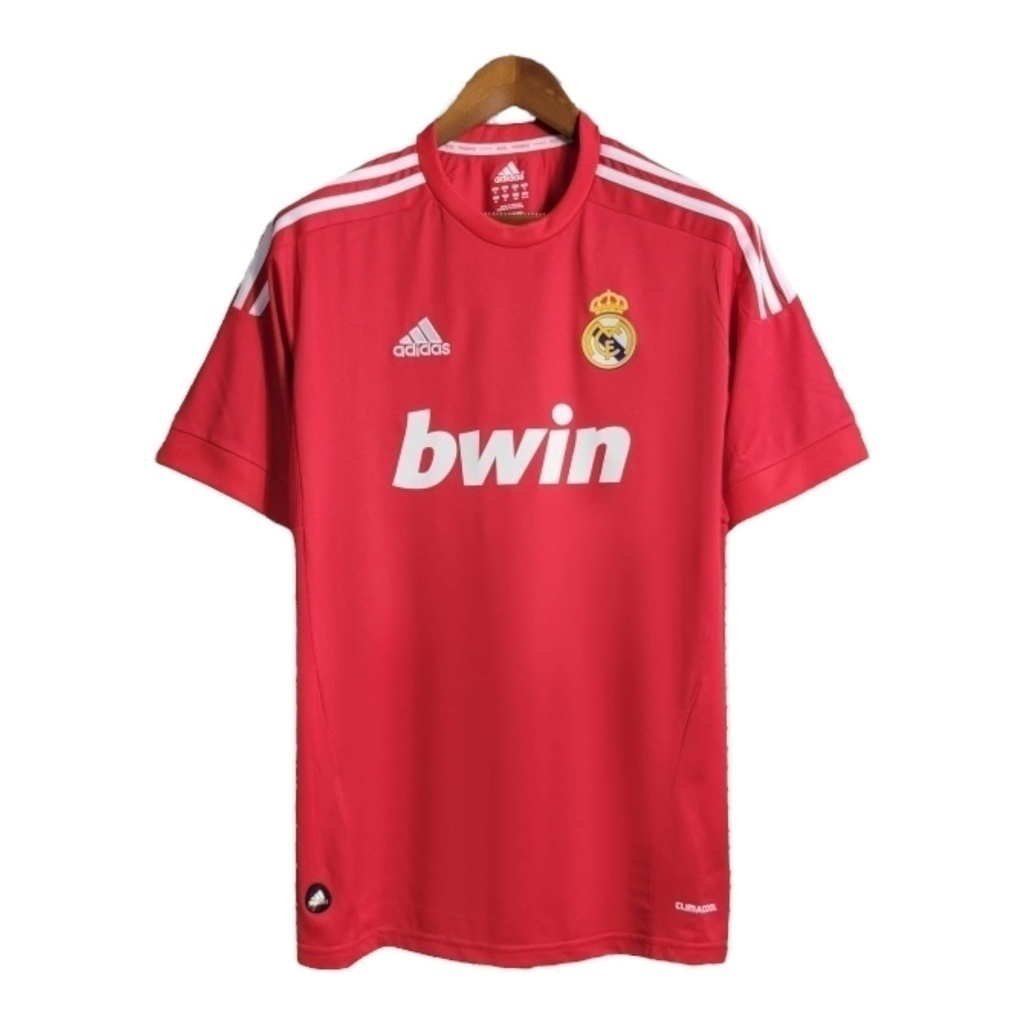 Camisa Real Madrid II 2011/2012 - Retrô Adidas - Vermelha com detalhes em branco