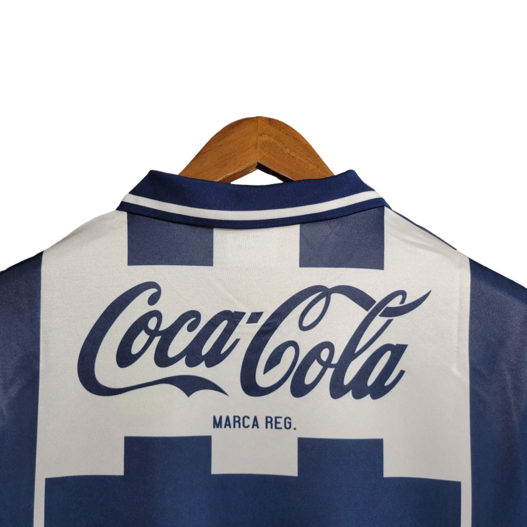 Camisa Botafogo I 1994 - Retrô Rhumell - Preta e branca com patrocínio da coca cola