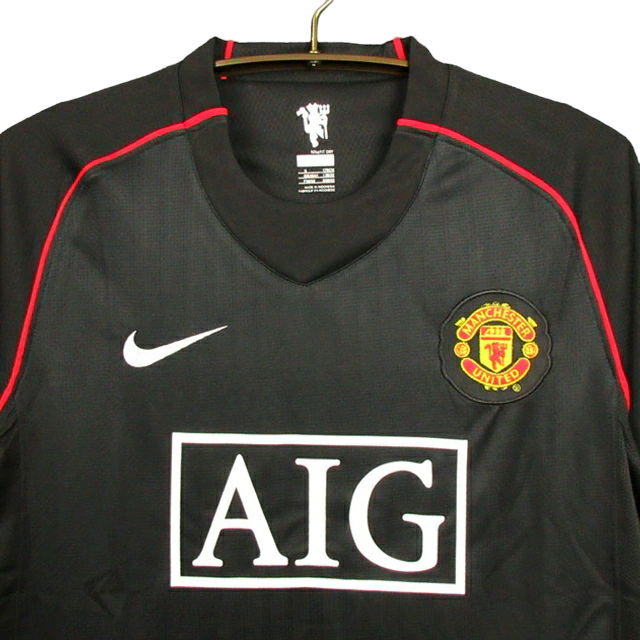 Camisa Manchester United 2007/2008 - Retrô Nike - Preta