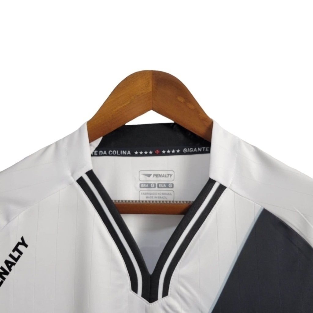 Camisa Vasco da Gama II 2010 - Retrô Penalty - Branca com detalhes em preto e com patrocínio