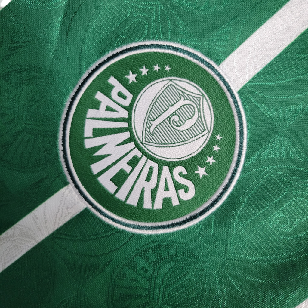 Camisa Palmeiras I 1993 - Retrô - Verde com listras em branco