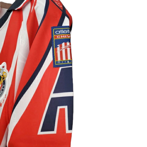 Camisa Chivas Guadalajara - 1998/1999 - Vermelha e Branca - Retrô Atletica