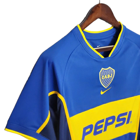 Camisa Boca Juniors 2002 - Retrô Nike - Azul e Amarela