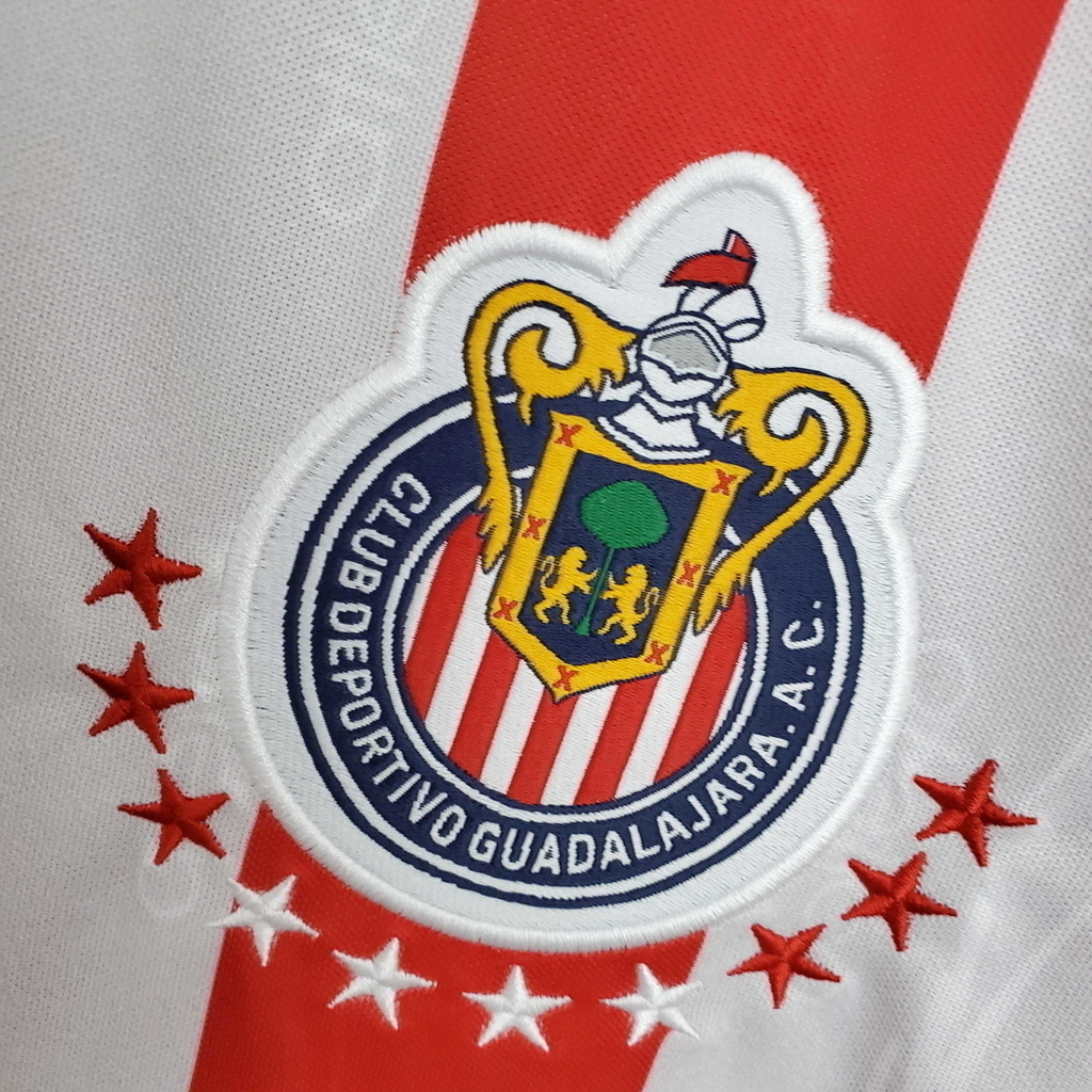 Camisa Chivas Guadalajara - 1998/1999 - Vermelha e Branca - Retrô Atletica