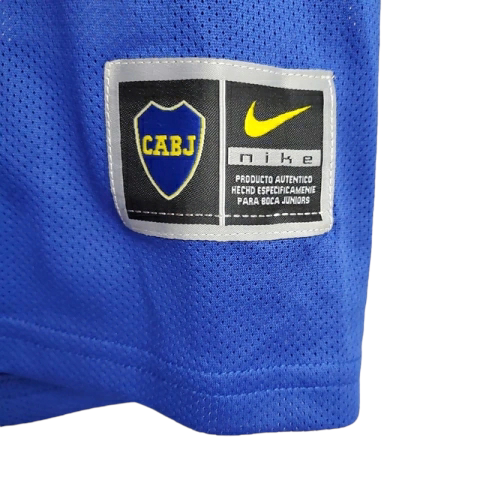 Camisa Boca Juniors 2003/2004 - Retrô Nike - Azul com detalhes em amarelo