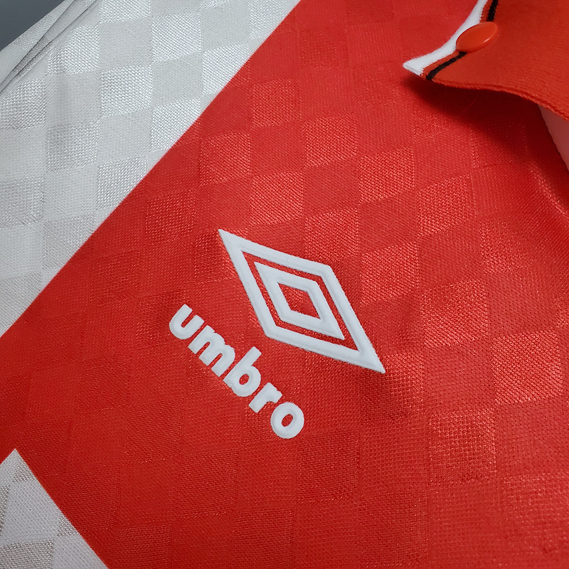 Camisa Ajax I 1990/1992 - Retrô Umbro - Vermelha e Branca