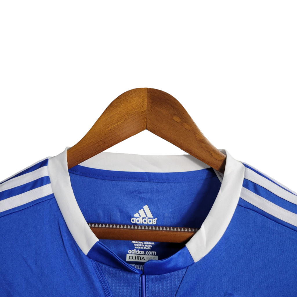 Camisa Palmeiras III 2019 Manga Longa - Retrô Adidas - Azul com detalhes em branco