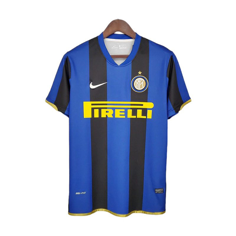 Camisa Inter de Milão I 2008/2009 - Retrô Nike - Azul e preta