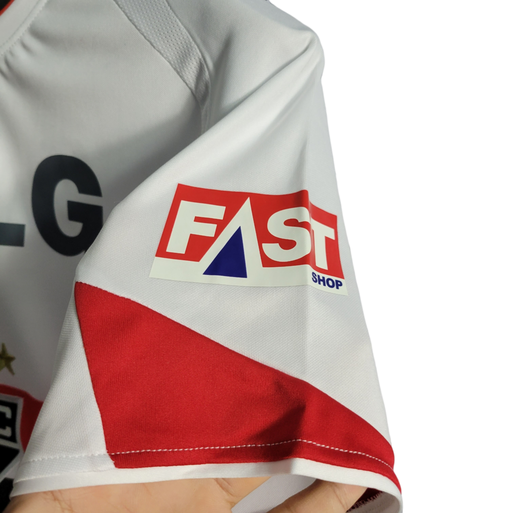 Camisa São Paulo I 2006 - Retrô Reebok - Branca com detalhes vermelho e preto