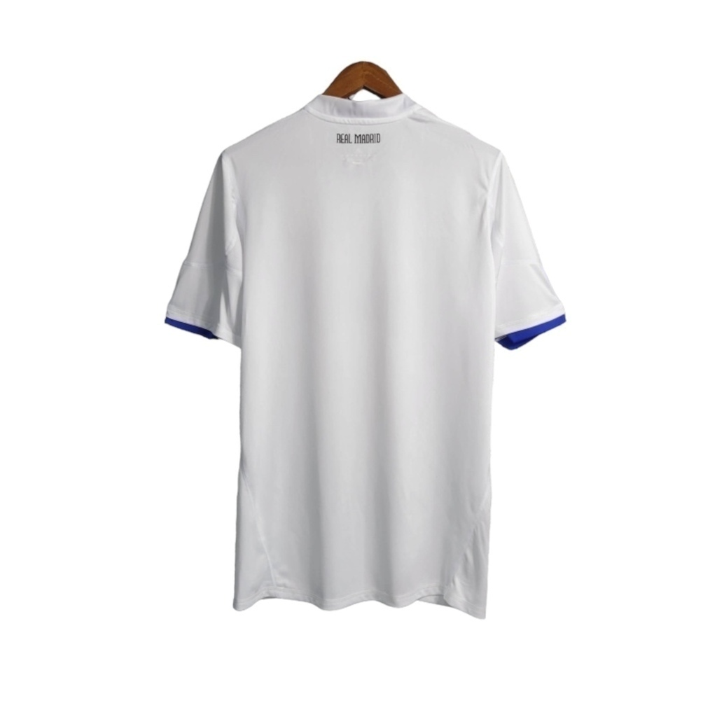 Camisa Real Madrid I 2010/2011 - Retrô Adidas - Branca com detalhes em azul