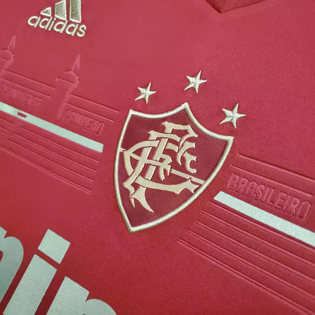 Camisa Fluminense III 2011/2012 - Retrô Adidas - Vermelha com detalhes em dourado
