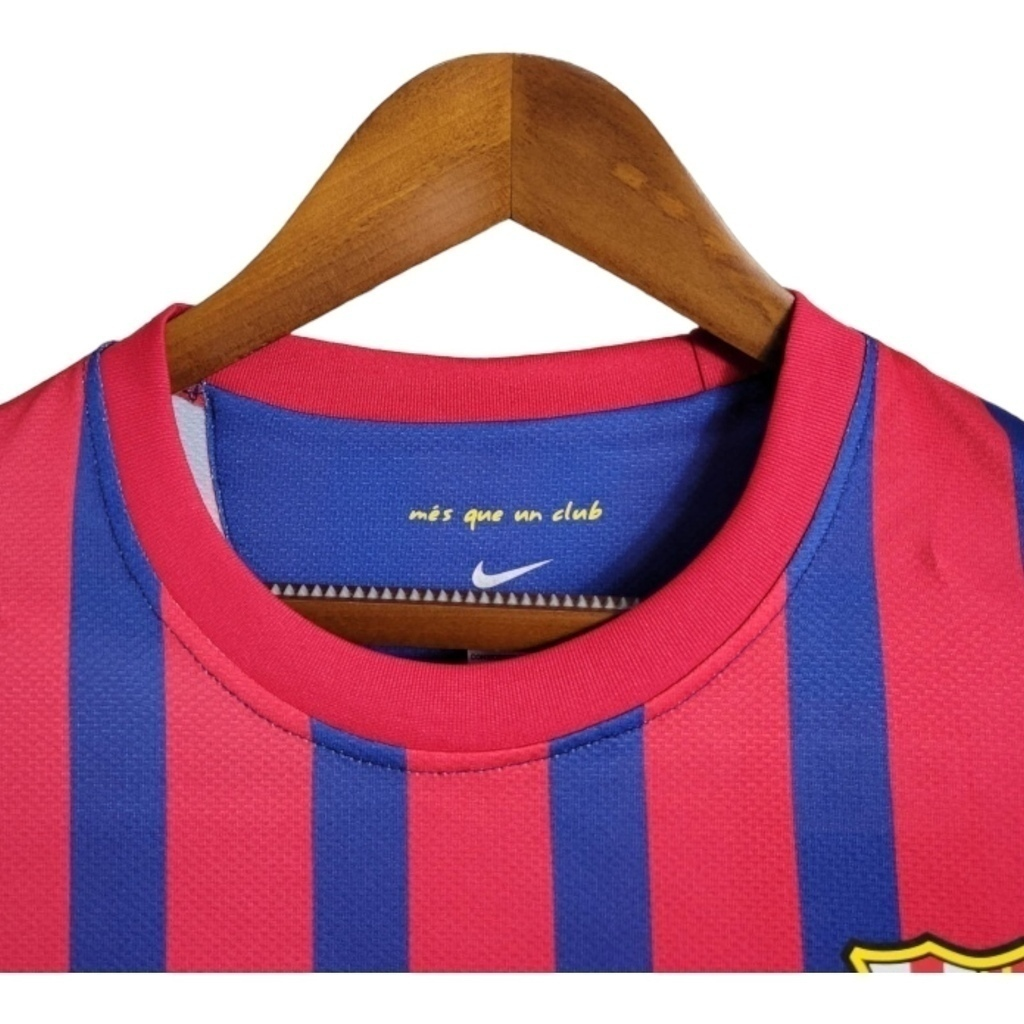 Camisa Barcelona I 2011/2012 - Retrô Nike - Azul e vermelha
