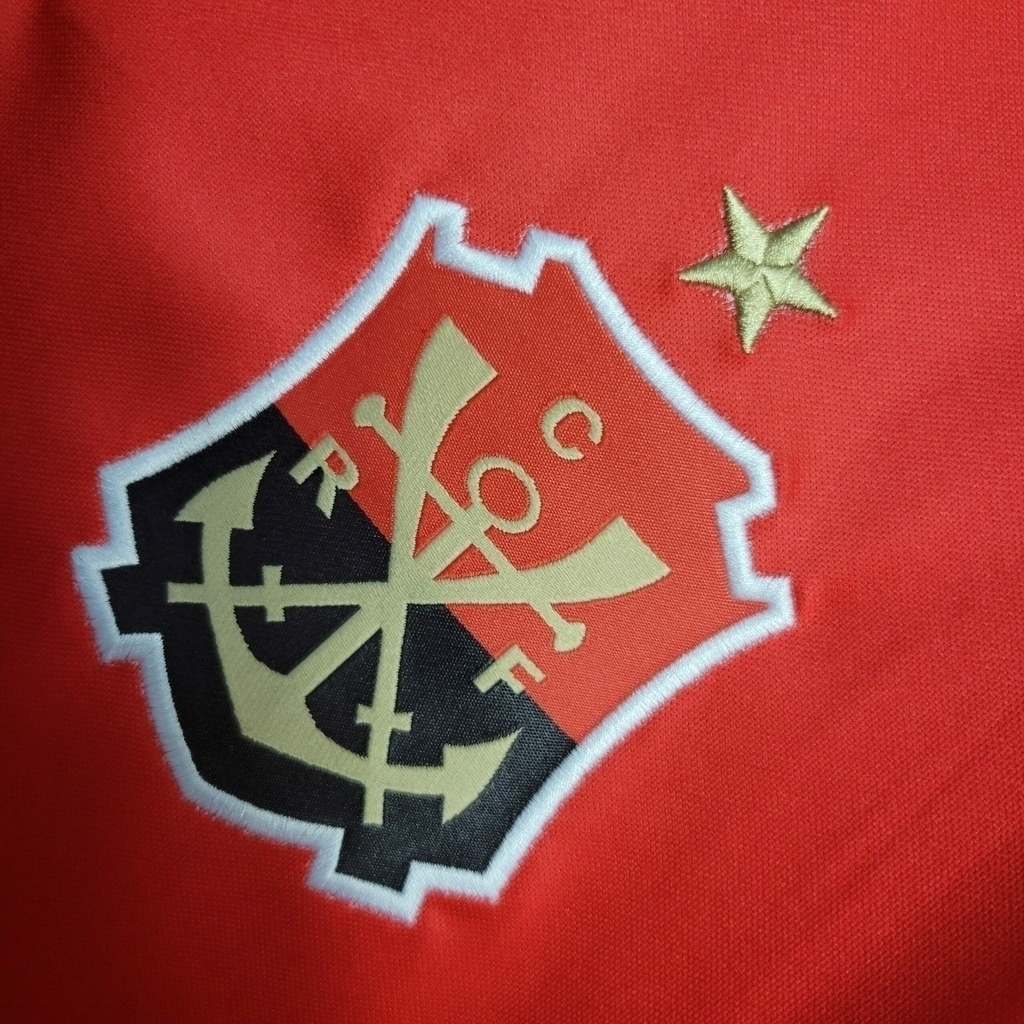 Camisa Flamengo I 2007/2008 - Retrô Nike - Vermelha e preta com detalhes em dourado no escudo