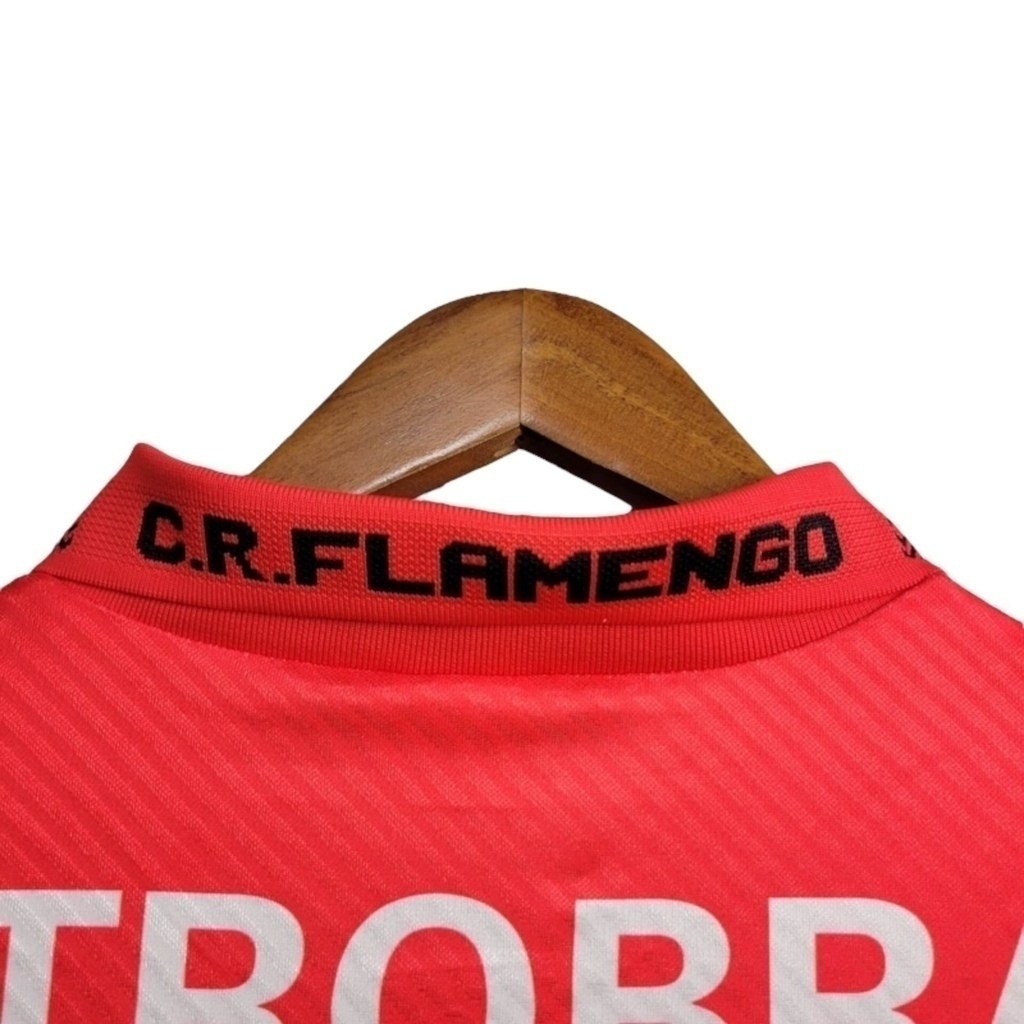 Camisa Flamengo I 1994/1995 Manga Longa - Retrô Umbro - Vermelha com listras pretas