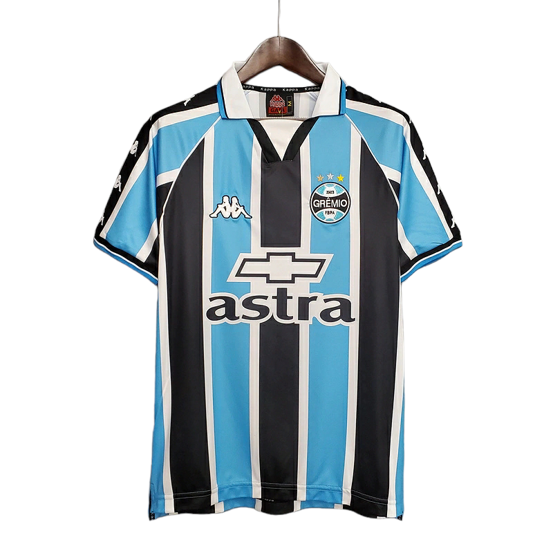 Camisa Grêmio I 2000 - Retrô Kappa - Azul e preta