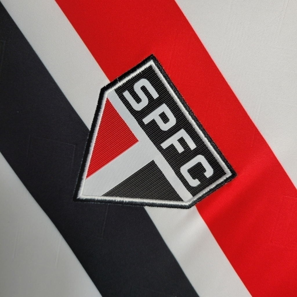 Camisa São Paulo I 1993/1994 - Retrô Penalty - Branca com detalhes em vermelho e preto