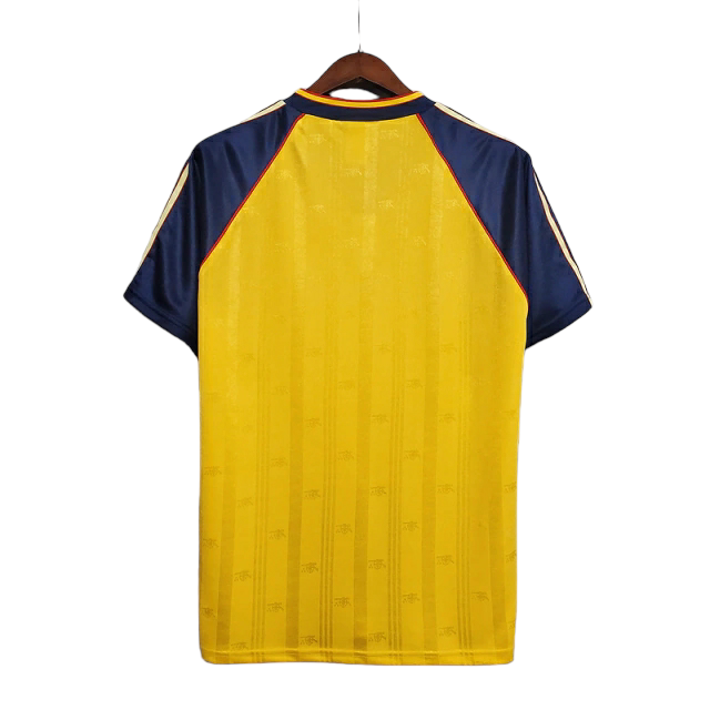 Camisa Arsenal 1989/1991 - Retrô Adidas - Amarela com detalhes em azul