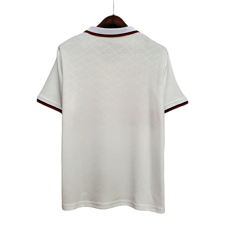 Camisa AC Milan II 1993/1994 - Retrô Lotto - Branca com detalhes em vermelho