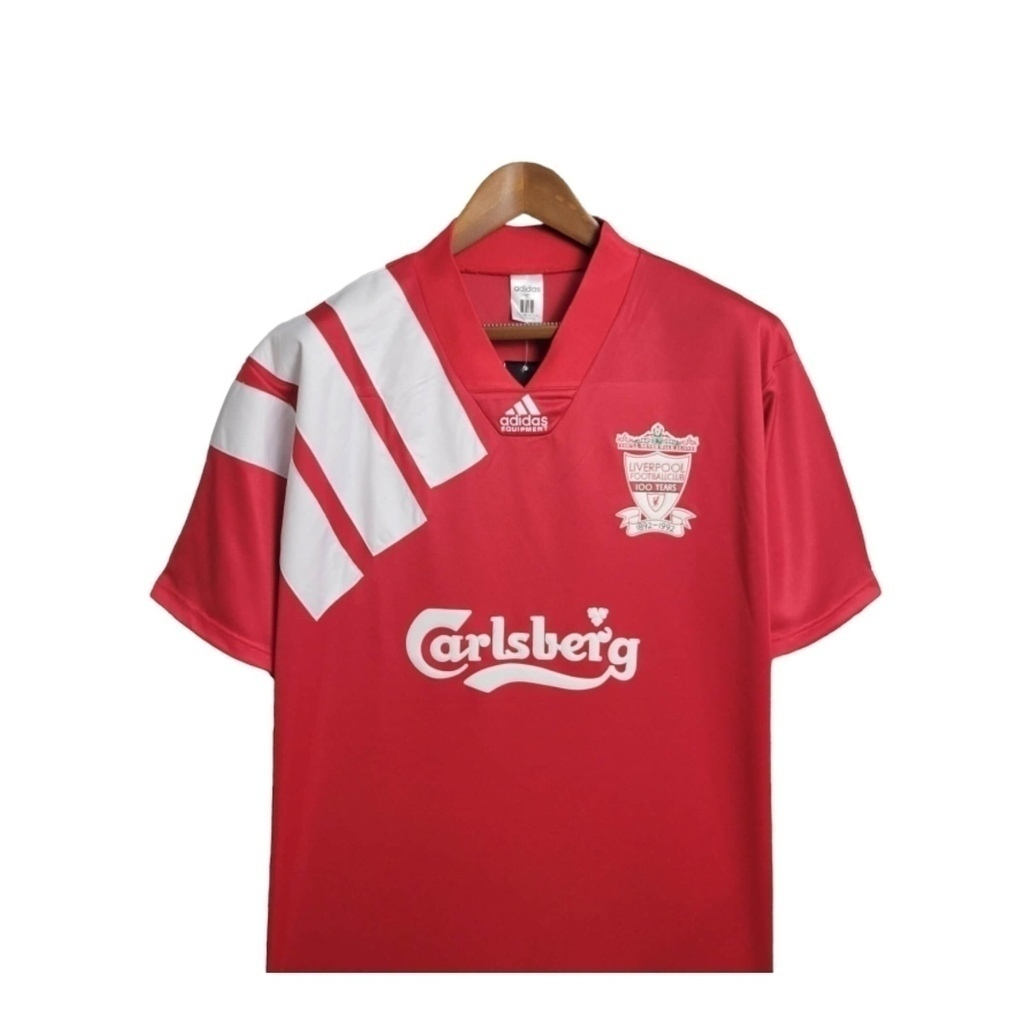 Camisa Liverpool 1992/1993 - Retrô Adidas - Vermelha com detalhes em branco
