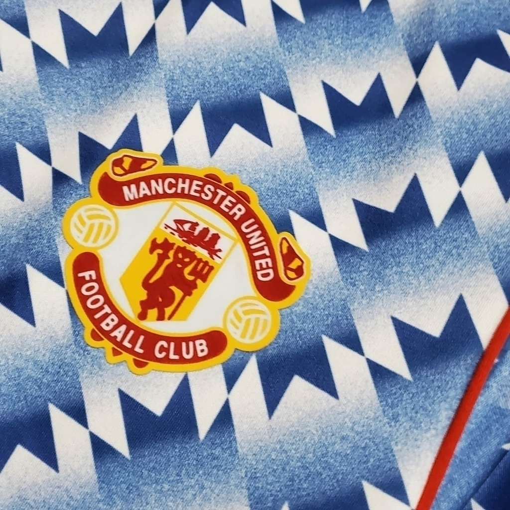 Camisa Manchester United 1990/1992 - Retrô Adidas - Azul e Branca