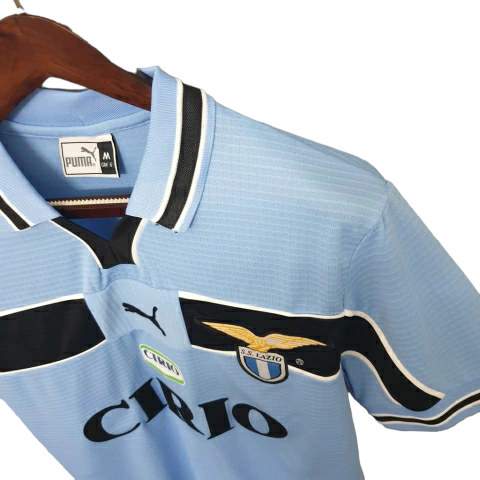 Camisa Lazio I 1999/2000 - Retrô Puma - Azul e preta