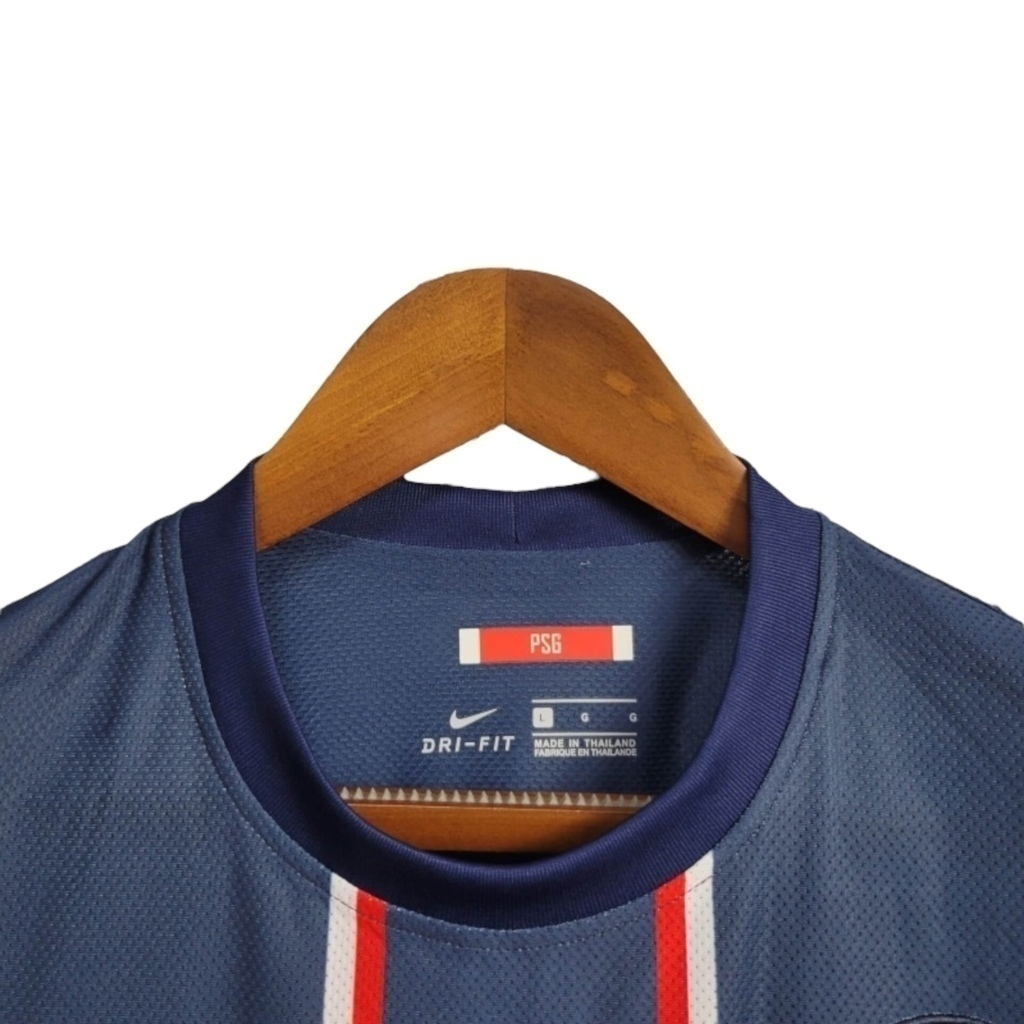 Camisa Paris Saint-Germain I 2012/2013 - Retrô Nike - Azul com detalhes em vermelho e branco